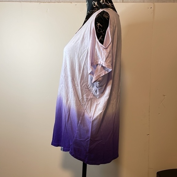 Marc‎ New York Purple Ombré Cold Shoulder Size Large - Picture 2 of 4